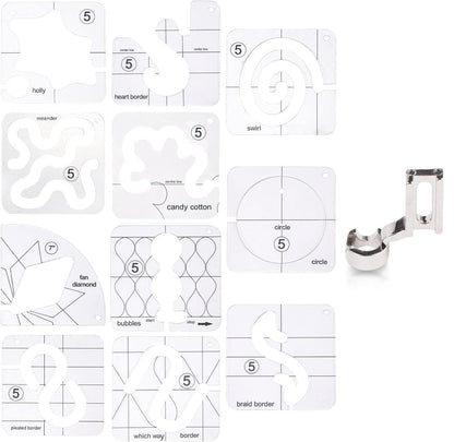 🥰🥰 2025 Motion Kleidungsstück-Lineal-Set (11 PCS) + Fußaufsatz