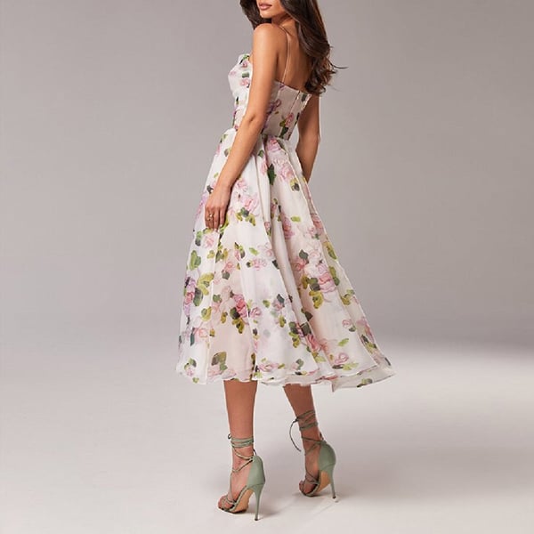 Elegantes Strapskleid mit Print