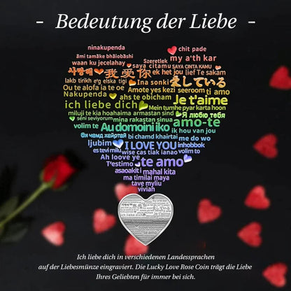 🔥Rabatt zum halben Preis🔥🔥Schöne Herzliebesmünze mit Rosen