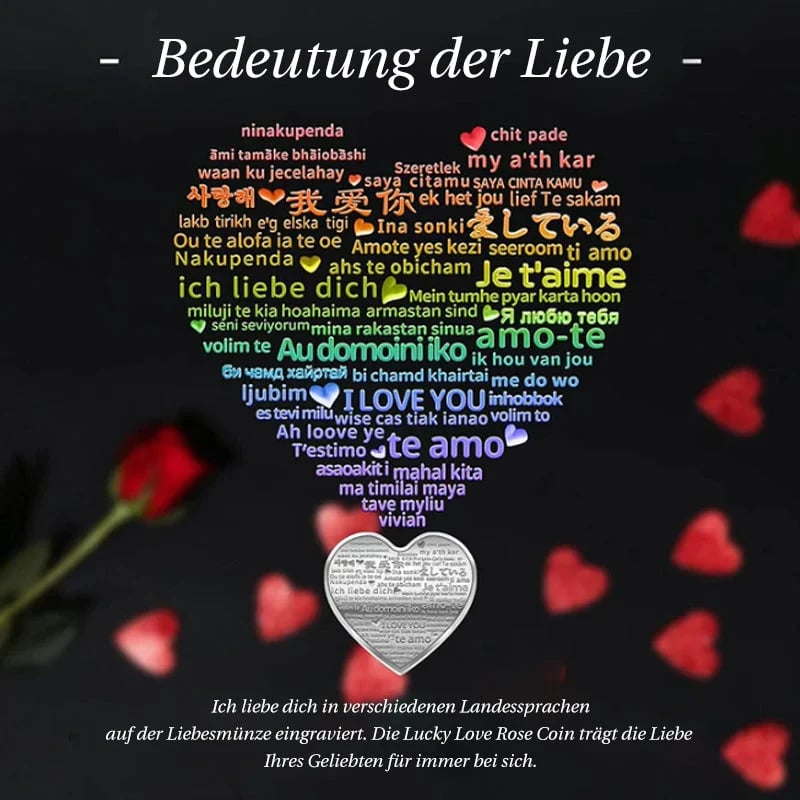 🔥Rabatt zum halben Preis🔥🔥Schöne Herzliebesmünze mit Rosen