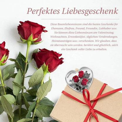 🔥Rabatt zum halben Preis🔥🔥Schöne Herzliebesmünze mit Rosen