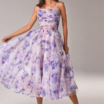 Elegantes Strapskleid mit Print